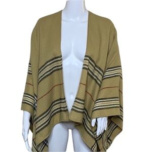 V.frass Camel Acrylic Poncho Fleece Blanket Wrap